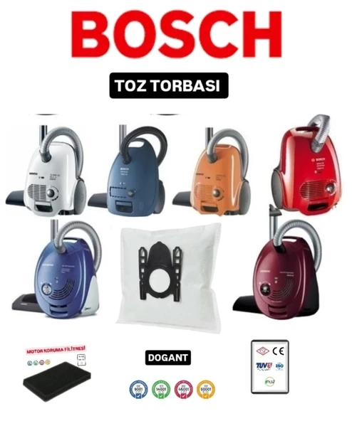 Bosch Elektrik Süpürgesi Torbası 10 Adet Motor Filitreli