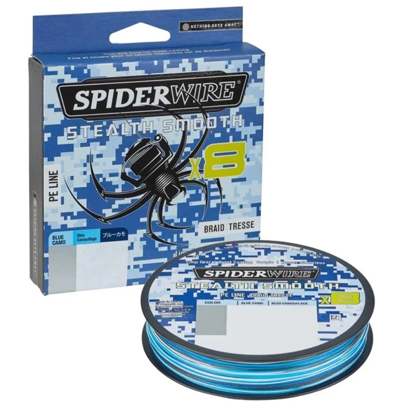 Spider Wire Stealth Smooth8 x8 Pe Braid 150m Blue Camo Örgü İp 0.11mm