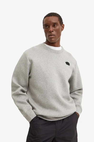 The North Face M Neck Relaxed Erkek Gri Sweatshirt NF0A8AMAEC41