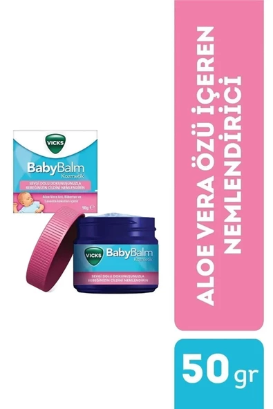 "Vicks Baby Balm 50 gr - Aloe Vera ve Lavanta Özlü Bebek Bakım Balmı"