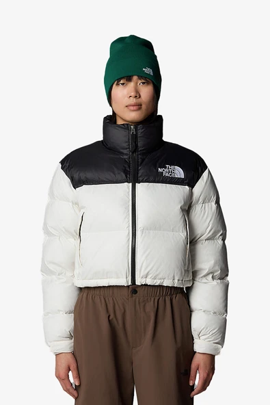 The North Face W Nuptse Short Kadın Beyaz Mont NF0A5GGEROU1