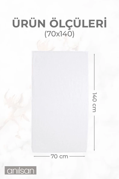 4'lü Beyaz Banyo Havlusu - 70x140 Cm, 490 Gr, %100pamuk, Spa Ve Otel Havlusu, Günlük Kullanıma Uygun - 5