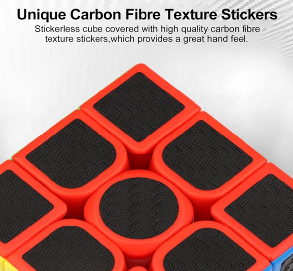 3X3X3 PROFESSIONAL SPEED CUBE CARBON FIBER - KARBON FİBER PROFESYONEL RUBİK ZEKA SABIR KÜPÜ - 5