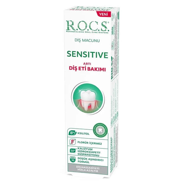 ROCS Sensitive Artı Diş Eti Bakımı Diş Macunu 75 ml