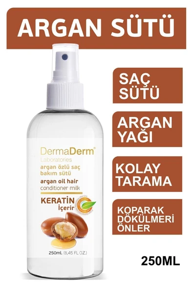 DERMADERM ARGAN YAĞI ÖZLÜ SAÇ BAKIM SÜTÜ 250ML