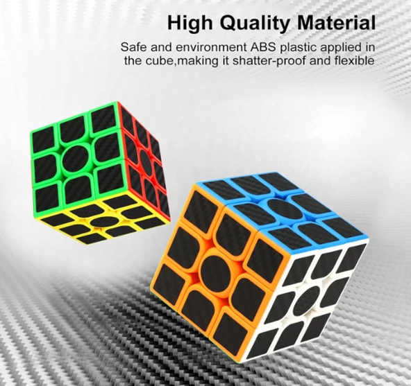 3X3X3 PROFESSIONAL SPEED CUBE CARBON FIBER - KARBON FİBER PROFESYONEL RUBİK ZEKA SABIR KÜPÜ - 6
