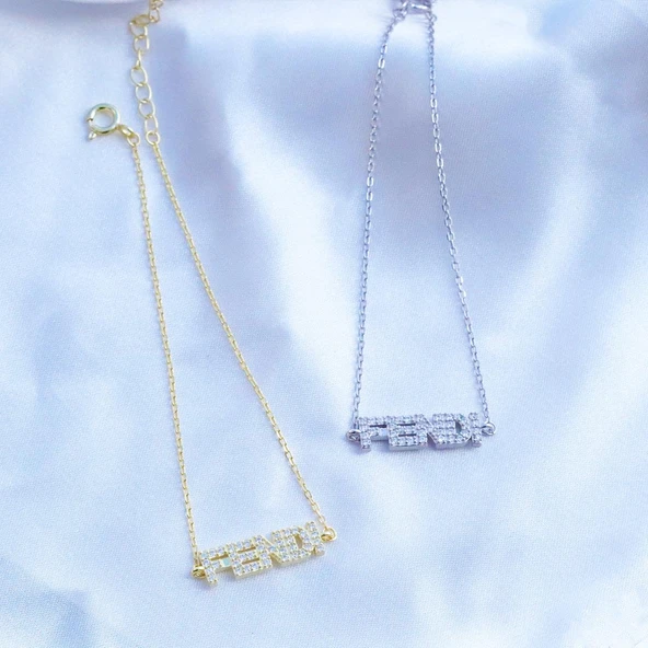 F Model Gümüş Bileklik - Resim 3