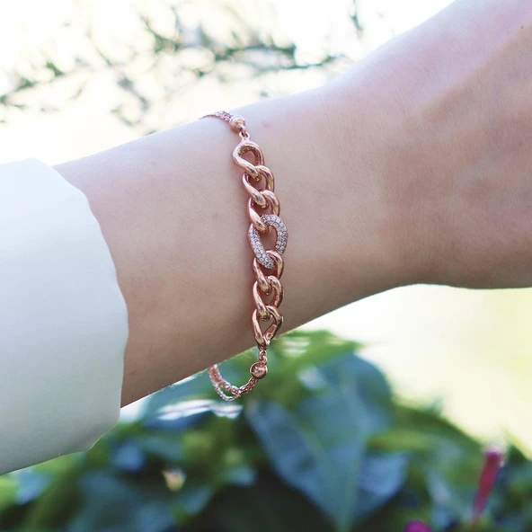 Taşlı Gurmet Gümüş Bileklik - Resim 8