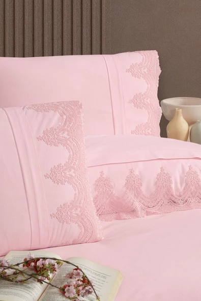 Dantelli Pamuklu Çift Kişilik Nevresim Takımı - 2