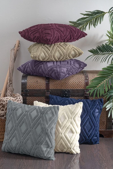 Bohem Punch 2'li Dekoratif Kırlent Kılıfı Yastık Kılıfı Çift Taraflı 43x43 Cm - 2