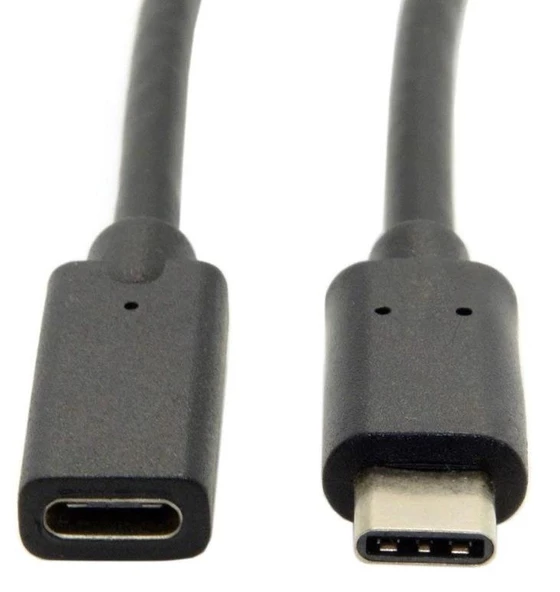 USB 3.1 Type-C Erkek Dişi Uzatma Kablosu 0.50 cm | Şarj ve Veri Aktarımı - 2