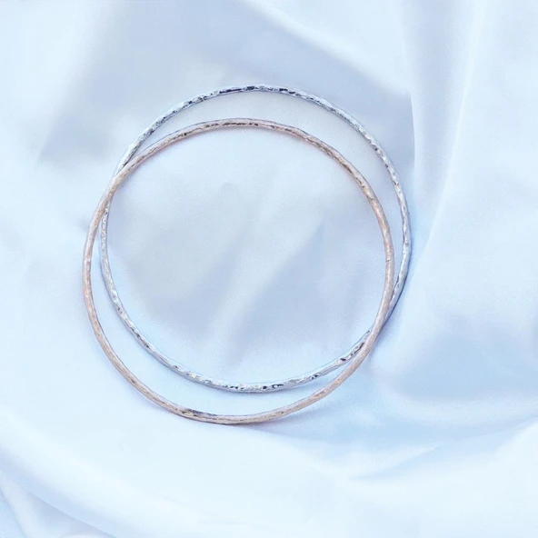 Dövme 2mm 7cm Ajda Gümüş Bilezilk - Resim 2