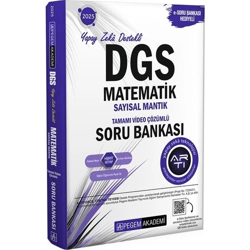 PEGEM 2025 DGS MATEMATİK SAYISAL MANTIK ÇÖZÜMLÜ SORU BANKASI