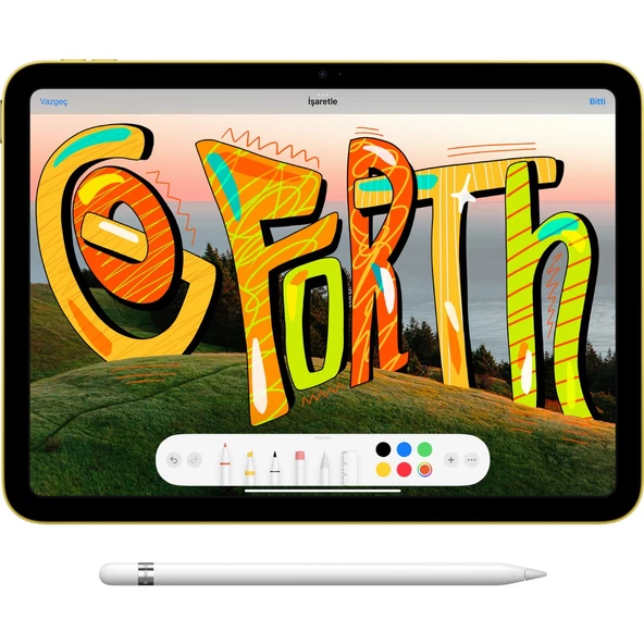 iPad 10.Nesil 64GB 10.9" Wi-Fi Cellular Tablet - MQ6L3TU/A Sarı - 5