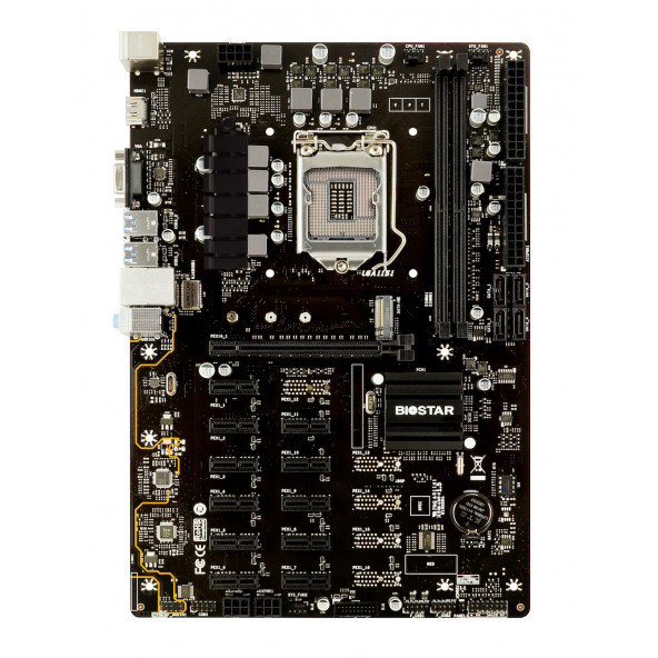 Biostar TB360-BTC PRO Ver.6x 8.9.Nesil LGA 1151 DDR4 2666 M.2 12li Ekran Girişi HDMI Mining Anakart - 2