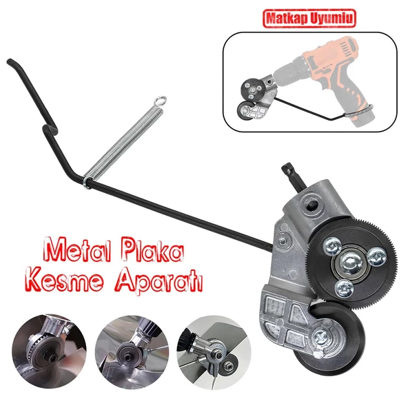 Metal Plaka Sac Kesme Kesim Aparatı Matkap Uyumlu