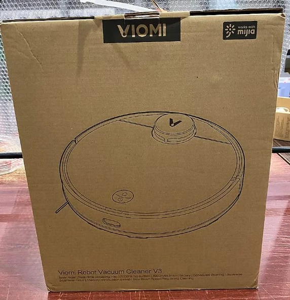 Viomi V3 Vacuum Cleaner Lazer Sensör Akıllı Robot Süpürge Siyah