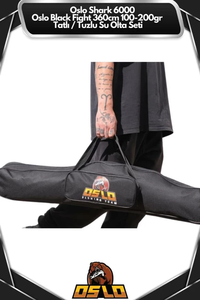 Oslo Black Fight 360cm 100-200gr Oslo Shark 6000 Tatlı/Tuzlu Olta Seti - Resim 5
