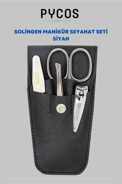 Solingen Çantalı Seyahat Manikür Seti Siyah