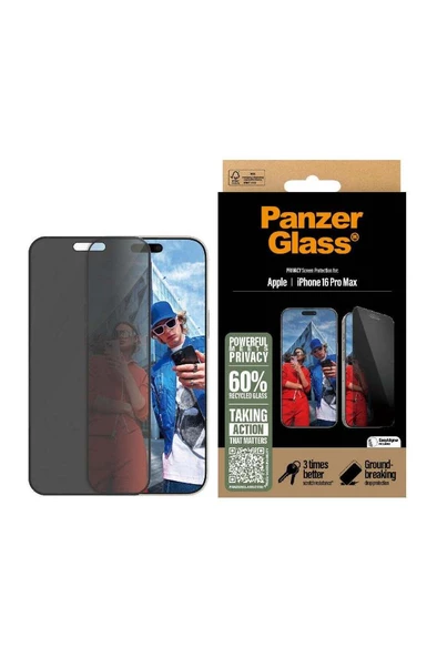 PanzerGlass iPhone 16 Pro Max Privacy UWF Ekran Koruyucu