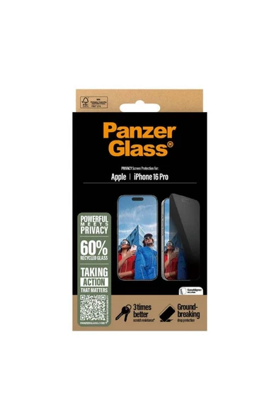 PanzerGlass iPhone 16 Pro Privacy UWF Ekran Koruyucu - 3