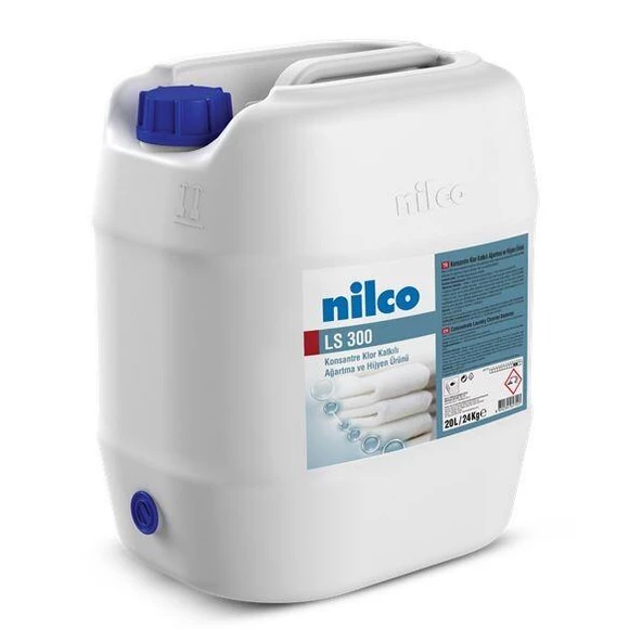 Nilco LS 300 20L/24KG KONSANTRE KLOR BAZLI AĞARTMA VE HİJYEN ÜRÜNÜ