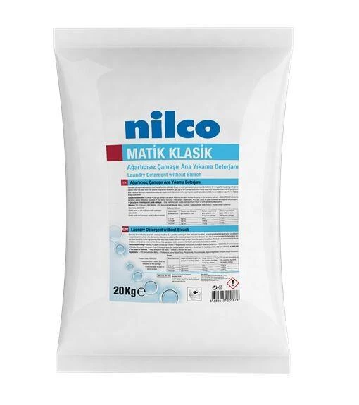 Nilco MATIK KLASIK 20KG AĞARTICISIZ ANA YIKAMA TOZ DETERJAN