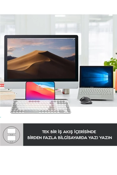 Ekw-28 2.4g Bluetooth Bt1 Bt2 Çoklu Cihaz Bağlantılı Ulta Ince Q Mac-wın-ıos-android Kablosuz Klavye - 3