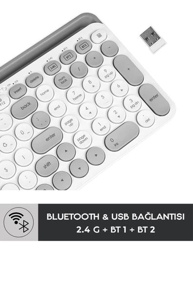 Ekw-28 2.4g Bluetooth Bt1 Bt2 Çoklu Cihaz Bağlantılı Ulta Ince Q Mac-wın-ıos-android Kablosuz Klavye - 5