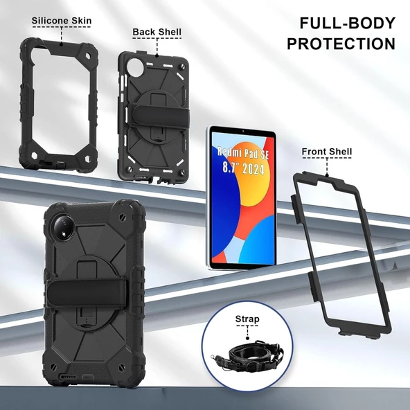 Xiaomi Redmi Pad SE 8.7inç Kılıf Defender Askılı Pars Case Fuji - 3