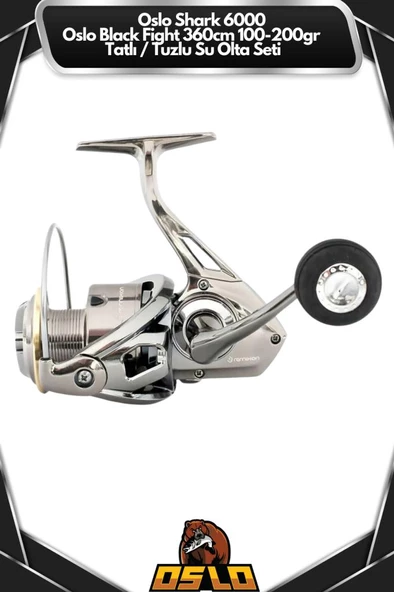 Oslo Black Fight 360cm 100-200gr Remixon Prestige 6000 Tatlı/Tuzlu Olta Seti - Resim 3