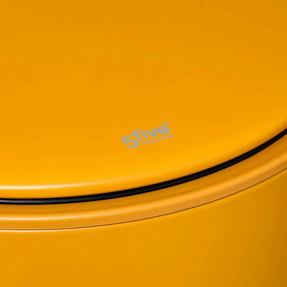 5five Simply Smart Delta Metal Pedallı 30 LT Çöp Kutusu Sarı - 6