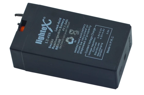 Lıghtex Lt-41N 4 Volt - 1 Amper Işıldak Aküsü ( 35 X 22 X 64 Mm)