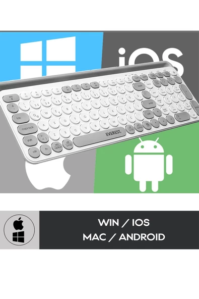 Ekw-28 2.4g Bluetooth Bt1 Bt2 Çoklu Cihaz Bağlantılı Ulta Ince Q Mac-wın-ıos-android Kablosuz Klavye - 2