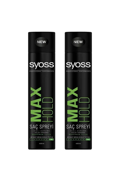 Syoos Maksimum Tutuş Saç Spreyi 2x400ml
