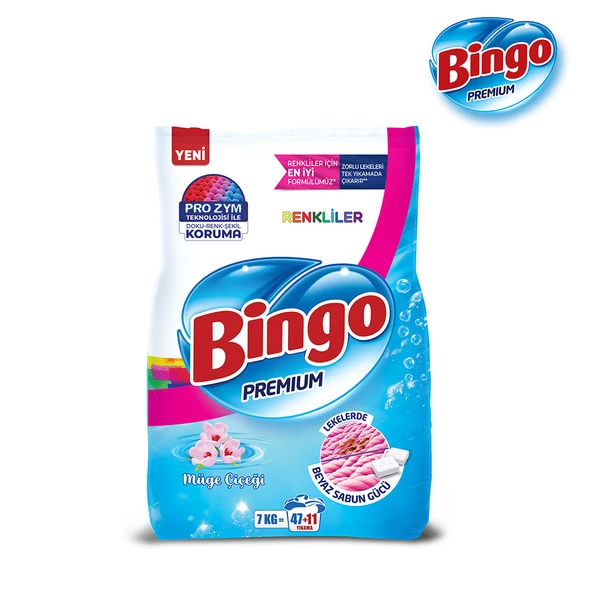 Bingo Premium Toz Çamaşır Deterjanı 7 Kg Renkli + Bingo Premium Toz Çamaşır Deterjanı 7 Kg Beyaz - 2
