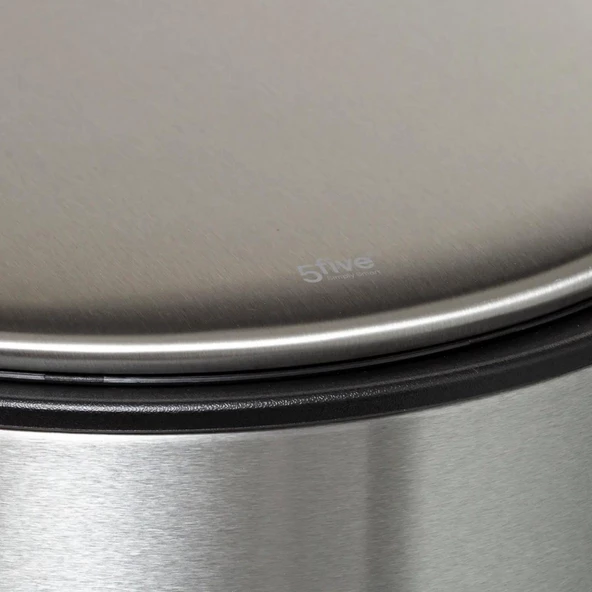 5five Simply Smart Delta Metal Pedallı 30 LT Çöp Kutusu Çelik - 6
