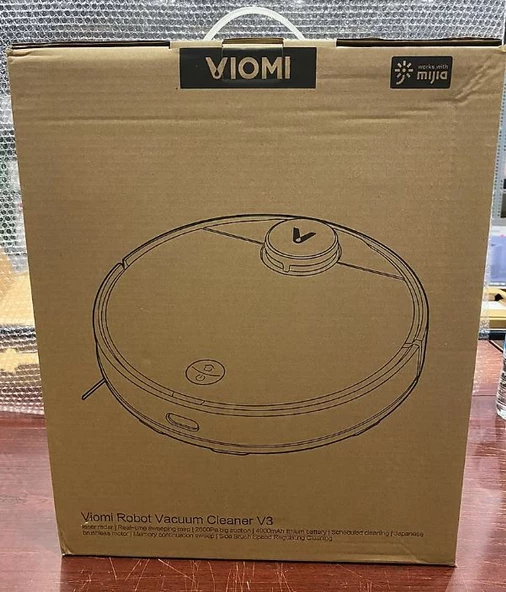 Viomi V3 Vacuum Cleaner Lazer Sensör Akıllı Robot Süpürge Siyah