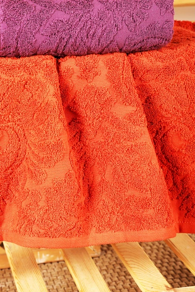 Mira Home 6 lı El Yüz Jakarlı Havlu Seti Doku Desen - 6