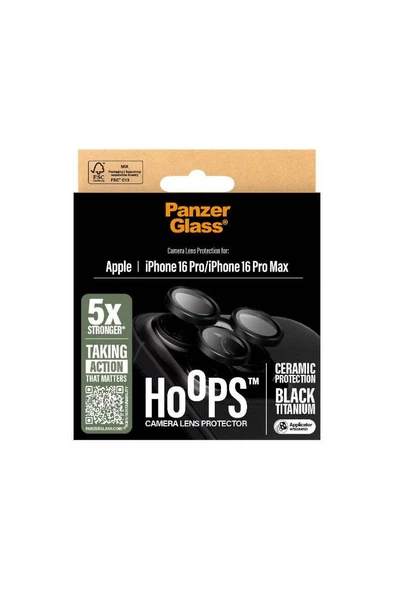 PanzerGlass iPhone 16 Pro/16 Uyumlu Pro Max Hoops Seramik Kamera Koruyucu - 2