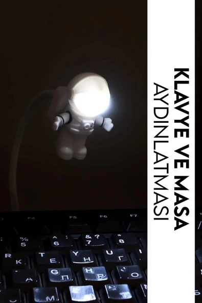 Astronot Klavye Aydınlatıcı Işık USB - 3