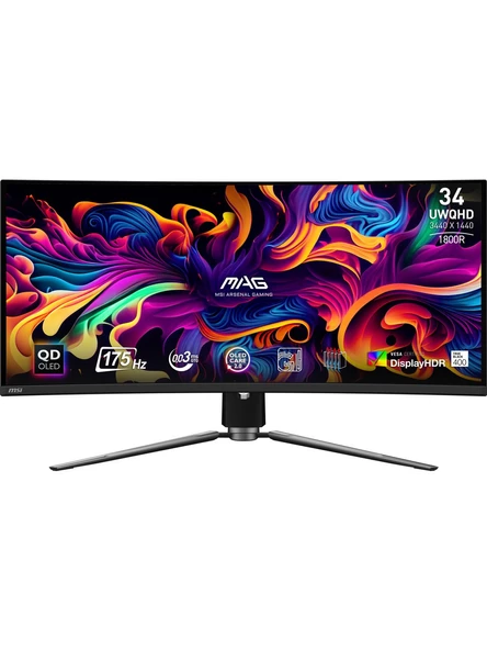 MSI 34.18 INÇ MAG 341CQP QD-OLED 3440x1440 (UWQHD) 21:9 CURVE 1800R QD-OLED 175HZ 0.03MS FREESYNC PREMIUM PRO GAMING MONİTÖR - 4