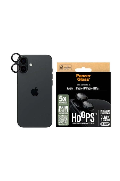 PanzerGlass iPhone 16/16 Plus Uyumlu  Hoops Seramik Kamera Koruyucu - 2