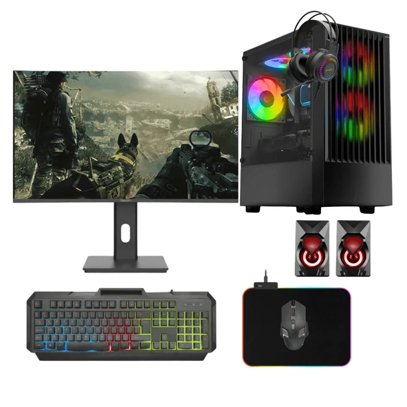 Gaming Pc intel i5 12500T 32Gb Ddr4 1Tb M2 Nvme 8Gb Rx580 27" 165Hz Oyun Bilgisayarı ürün görseli