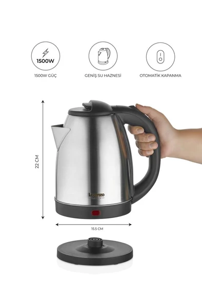 Mercy Kettle 1,8 Lt İnox Su Isıtıcı - 2