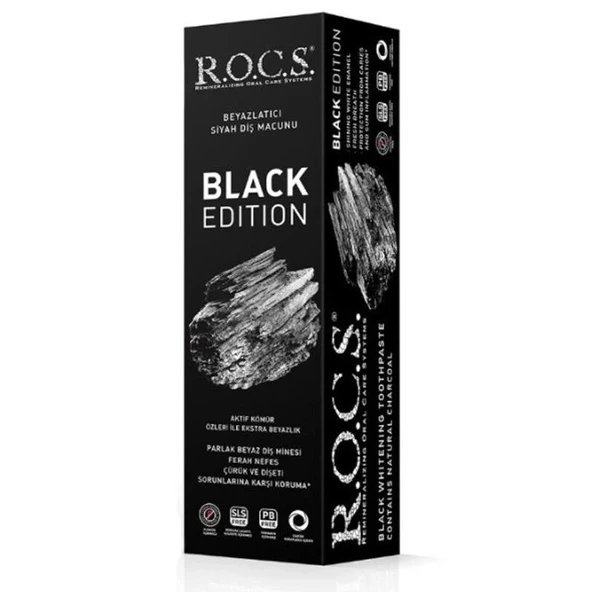 Rocs Black Edition Beyazlatıcı Diş Macunu 60 ml