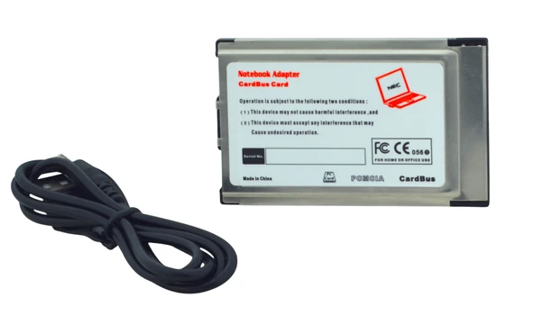 Dizüstü bilgisayar 2.0 için USB 480 CardBus çift 2 Port PC bilgisayar M kart adaptörü - 2