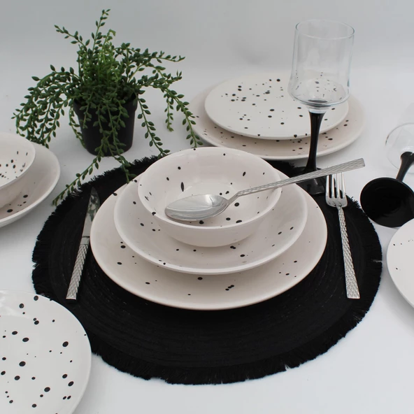 Point 48 Parça 12 Kişilik Yemek Takımı siyah - 2