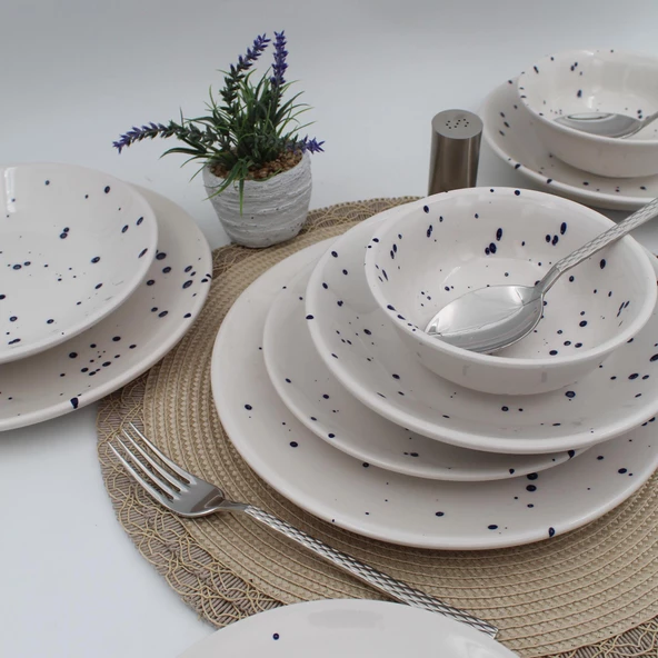 Point 48 Parça 12 Kişilik Yemek Takımı Kobalt - Resim 4
