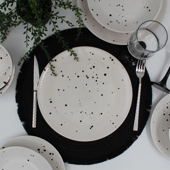 Point 18 Parça 6 Kişilik Yemek Takımı Siyah - 3
